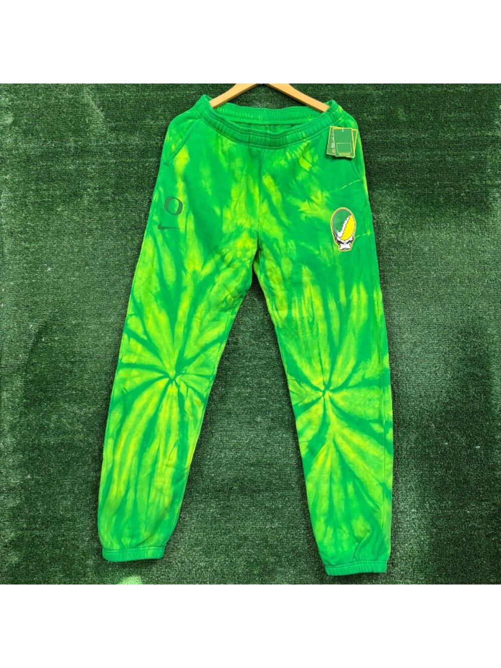 Nike x Oregon Ducks x Grateful Dead green Tie-Dye Joggers Size Small